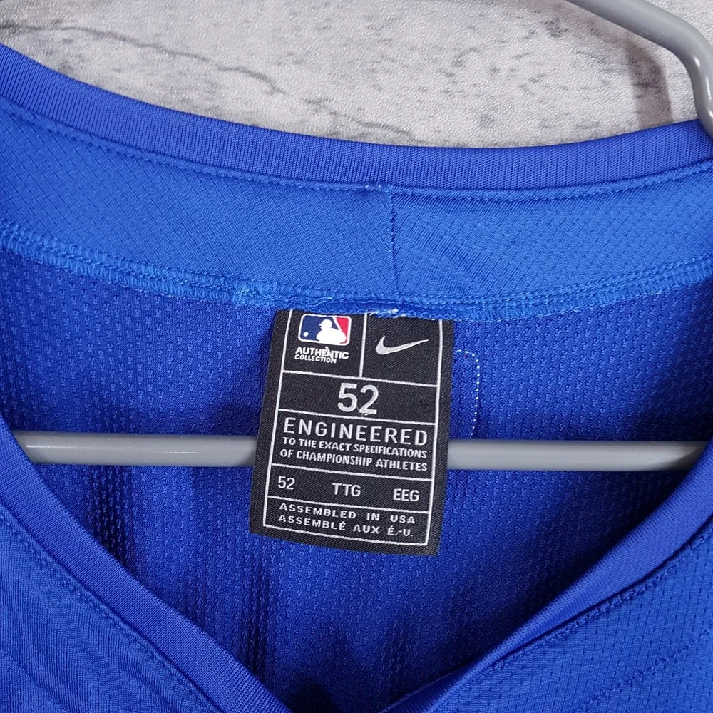 NIKE Chicago Cubs Vapor Elite Authentic Jersey Mens Size 52 2XL Blue Red